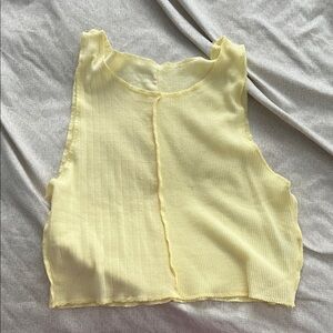 American Eagle Outfitters Yellow Crop Top